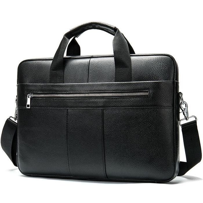 Мужская кожаная черная сумка Joynee b10-8523 купити недорого в Ти Купи