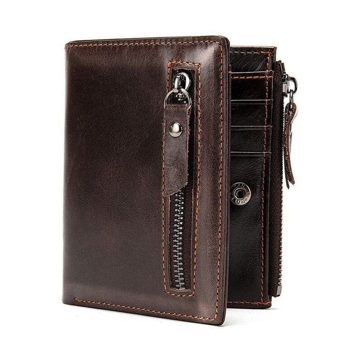 Чоловічий шкіряний гаманець Vintage 14687 Коричневий купити недорого в Ти Купи