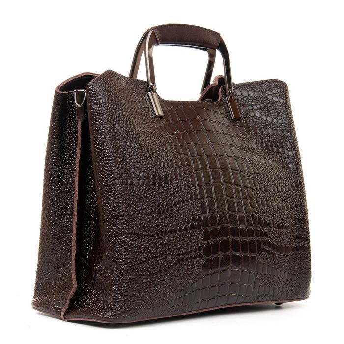 Женская кожаная сумка классическая ALEX RAI 1540-1 brown купить недорого в Ты Купи