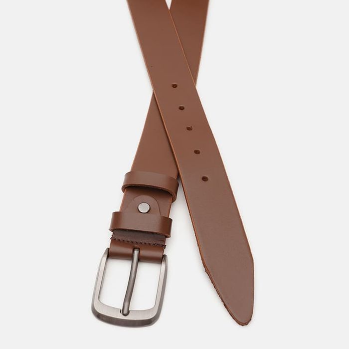 Мужской кожаный ремень Borsa Leather V1115FX07-brown купить недорого в Ты Купи