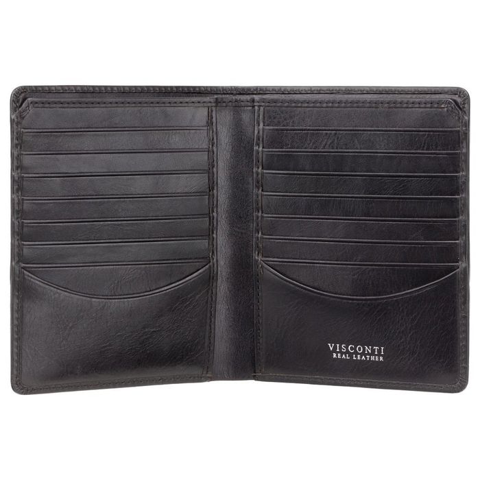 Кожаный мужской кошелек с RFID защитой Visconti cr93 blk купить недорого в Ты Купи