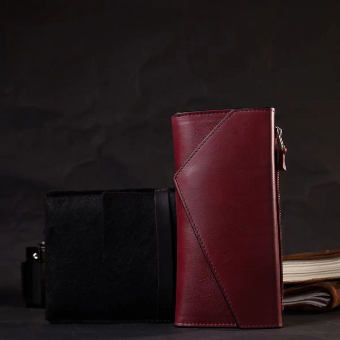 Шкіряний жіночий гаманець ручної роботи GRANDE PELLE 11647 купити недорого в Ти Купи