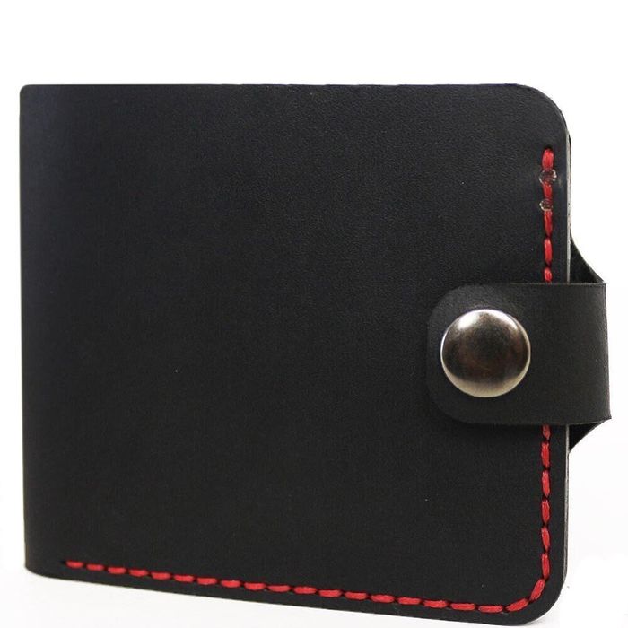 Чоловічий шкіряний гаманець ручної роботи VOILE vl-cw1-blk-red купити недорого в Ти Купи
