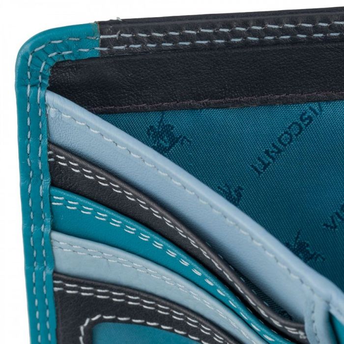 Женский кожаный кошелек Visconti RB97 Blue Multi купить недорого в Ты Купи