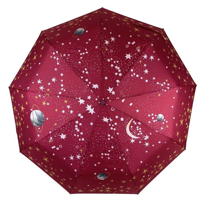 Женский складной автоматический зонт B. Cavalli "Звезное небо" Розовый (450-4) купить недорого в Ты Купи