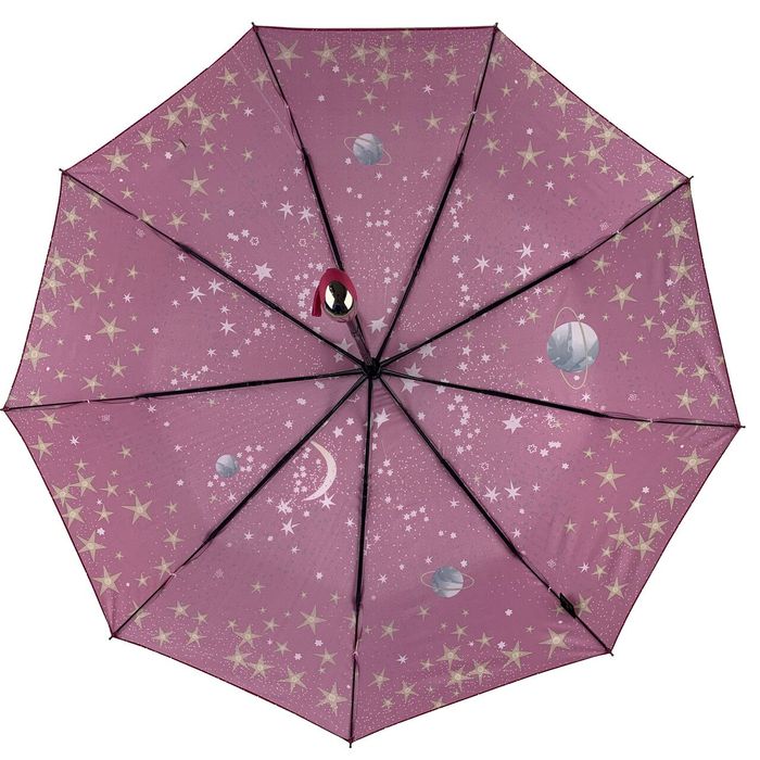 Жіночий складаний Автоматична парасолька B. Cavalli "Звезное небо" Рожевий (450-4) купити недорого в Ти Купи