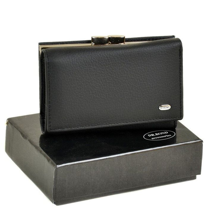 Кожаный кошелек Classik DR. BOND W11-2 black купить недорого в Ты Купи