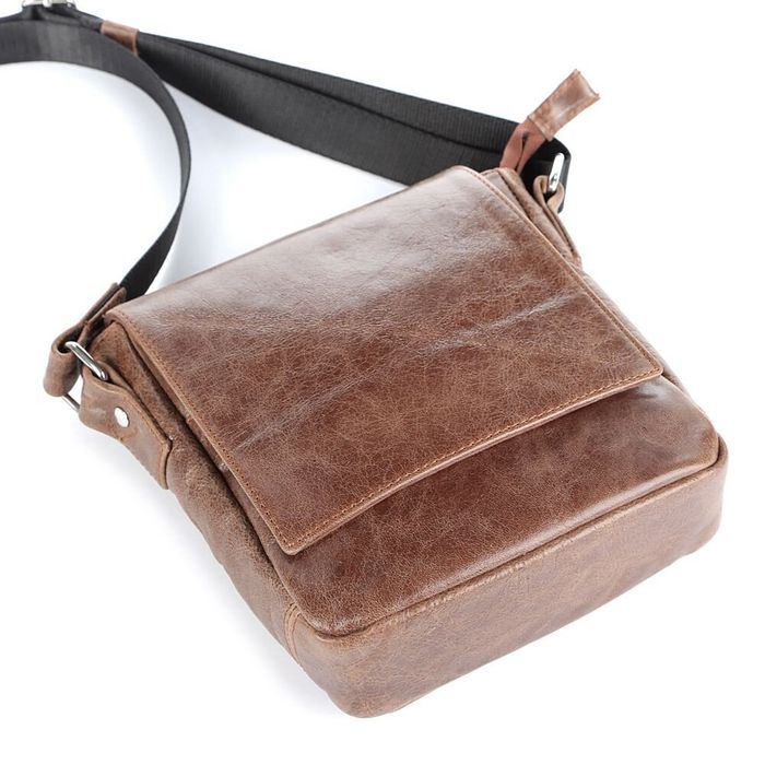 Мужская кожаная коричневая сумка SHVIGEL 00978 купить недорого в Ты Купи