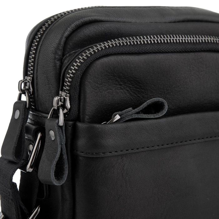 Чоловіча сумка через плече чорна Tiding Bag 6027A купити недорого в Ти Купи