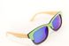Сонцезахисні Wayfarer окуляри унісекс з дерев'яними дужками