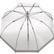 Механический женский прозрачный зонт-трость FULTON BIRDCAGE-1 L041 - SILVER