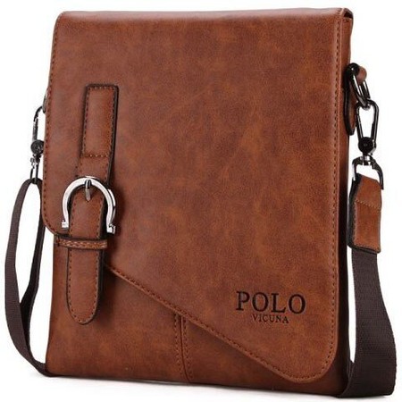 Мужская сумка POLO VICUNA (8838-2-KH) светло-коричневая купить недорого в Ты Купи