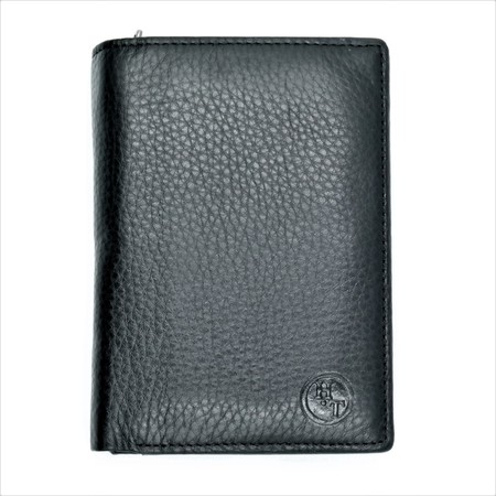 Чоловічий шкіряний гаманець Weatro 13 х 10 х 2,5 см Чорний wtro-nw-163-18-011 купити недорого в Ти Купи