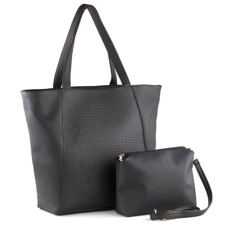 Комплект женская сумка-шоппер и косметичка (Sshop_black_fly_faraon) купить недорого в Ты Купи