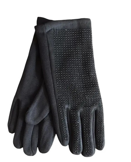 Женские стрейчевые перчатки чёрные 195s3 L купить недорого в Ты Купи