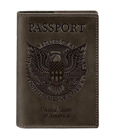 Обкладинка для паспорта зі шкіри з американським гербом BlankNote bn-op-usa-o купити недорого в Ти Купи