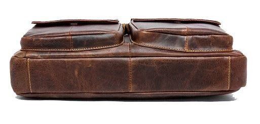 Чоловіча діловий шкіряна сумка Vintage 14867 Коричневий купити недорого в Ти Купи