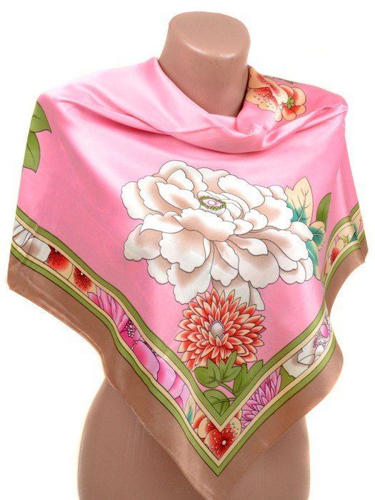 Женский шелковый платок Весна-Лето 20492-A5 купить недорого в Ты Купи