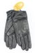 Черные кожаные женские перчатки Shust Gloves