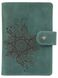 Обкладинка для паспорта зі шкіри Hi Art «Mehendi Classic» PB-03S / 1 Shabby Alga Темно-зелений купити недорого в Ти Купи
