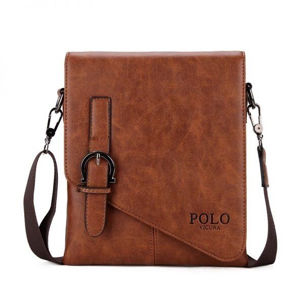 Чоловіча сумка POLO VICUNA (8838-2-KH) світло-коричнева купити недорого в Ти Купи