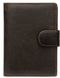 Мужской тёмно-коричневый кошелёк из натуральной кожи Vintage 14925
