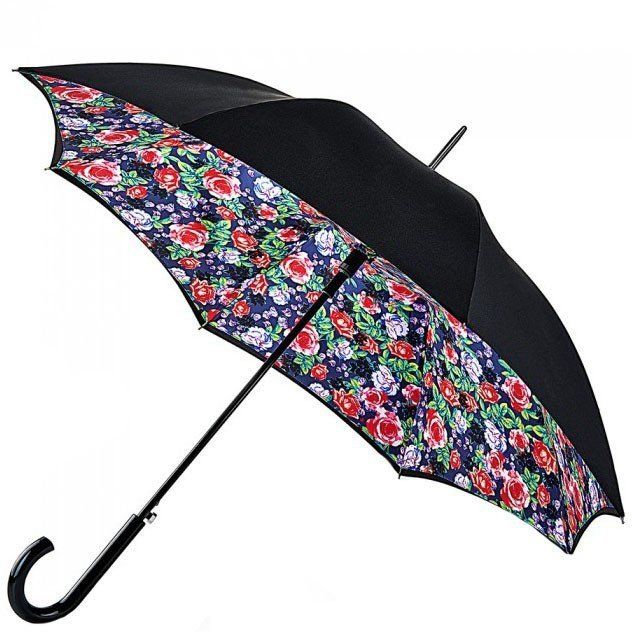 Женский зонт-трость полуавтомат Fulton Bloomsbury-2 L754 - Rose Garden (Розы) купить недорого в Ты Купи