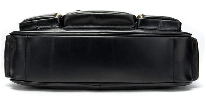 Чоловіча шкіряна сумка Vintage 14756 Чорний купити недорого в Ти Купи