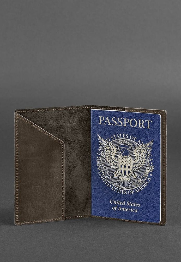 Обложка для паспорта из кожи с американским гербом BlankNote bn-op-usa-o купить недорого в Ты Купи