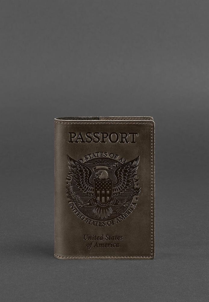 Обкладинка для паспорта зі шкіри з американським гербом BlankNote bn-op-usa-o купити недорого в Ти Купи
