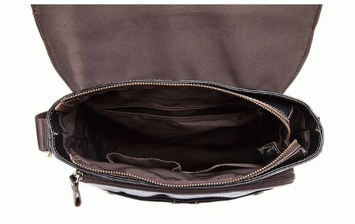 Чоловіча шкіряна сумка Vintage 14612 Темно-коричневий купити недорого в Ти Купи