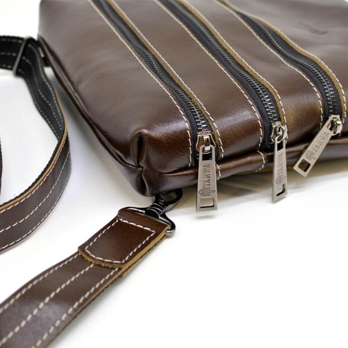 Чоловіча шкіряна коричнева сумка TARWA Алькор gx-1034-3mdl купити недорого в Ти Купи