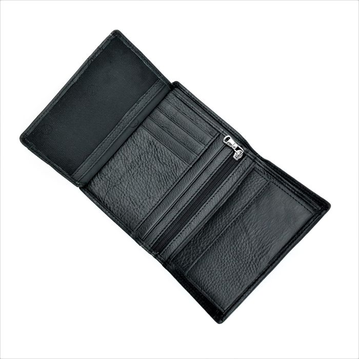 Мужской кожаный кошелек Weatro 13 х 10 х 2,5 см Черный wtro-nw-163-18-011 купить недорого в Ты Купи