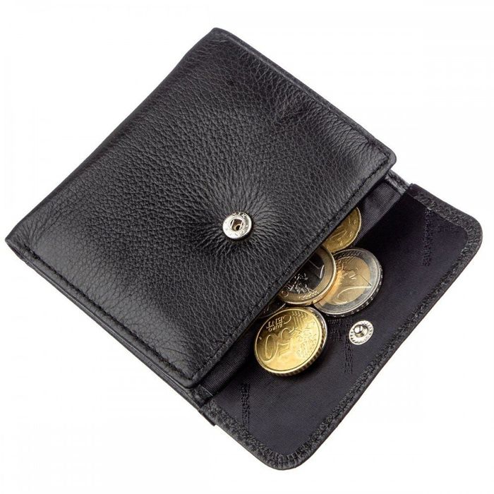 Жіночий чорний гаманець з натуральної шкіри ST Leather 18919 Чорний купити недорого в Ти Купи