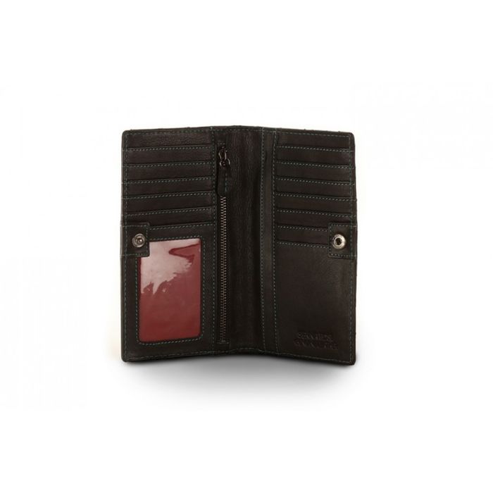 Женский кожаный кошелек Sienna Rose P5145 c RFID (Black Quilt) купить недорого в Ты Купи