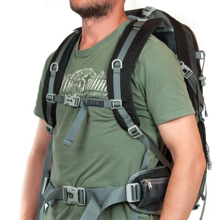 Рюкзак Туристический нейлон Royal Mountain 8368-55L black купить недорого в Ты Купи
