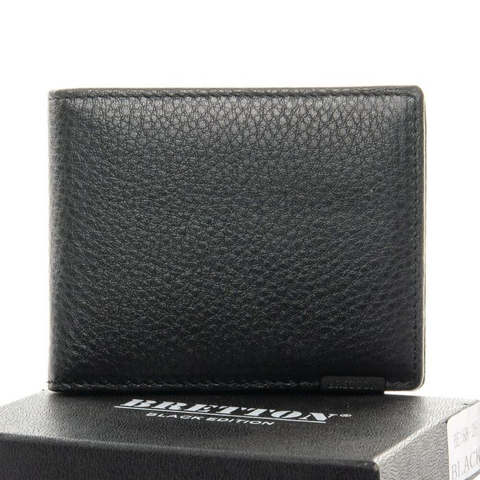Шкіряний чоловічий гаманець BRETTON 168-26 black купити недорого в Ти Купи