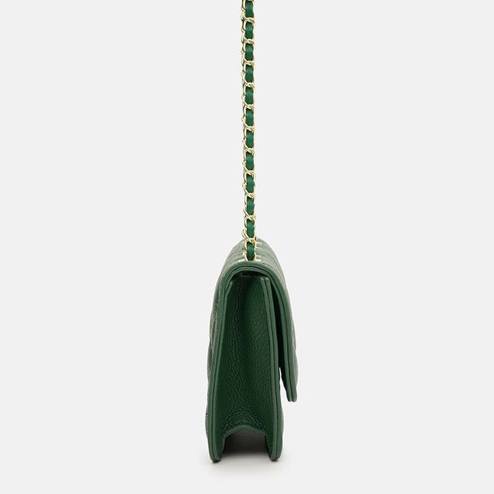 Женская кожаная сумка Borsa Leather K11512z-green купить недорого в Ты Купи