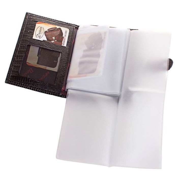 Чоловічий шкіряний гаманець з органайзером для документів DESISAN SHI102-143 купити недорого в Ти Купи