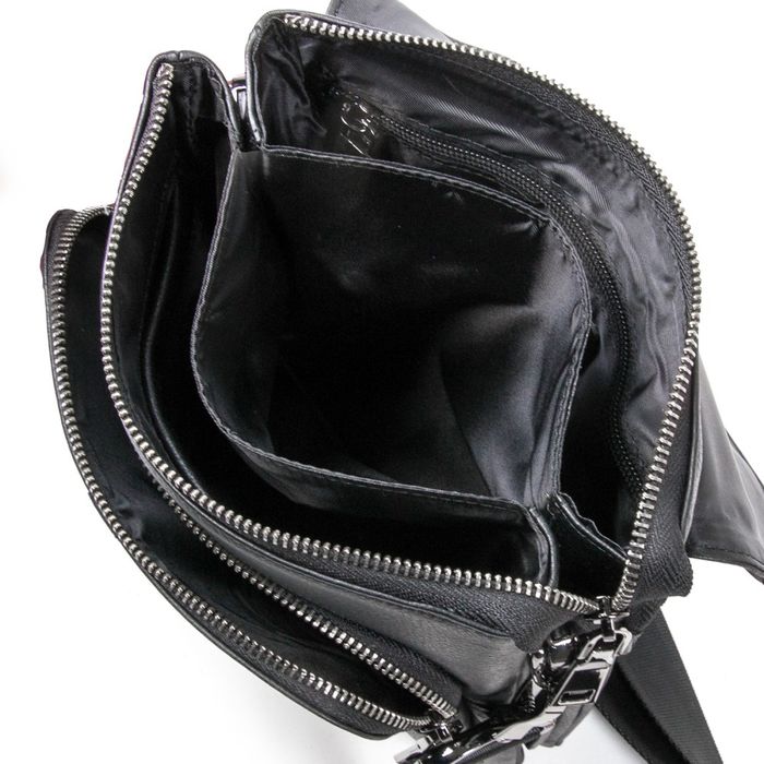 Мужская кожаная сумка через плечо BRETTON 5387-3 black купить недорого в Ты Купи