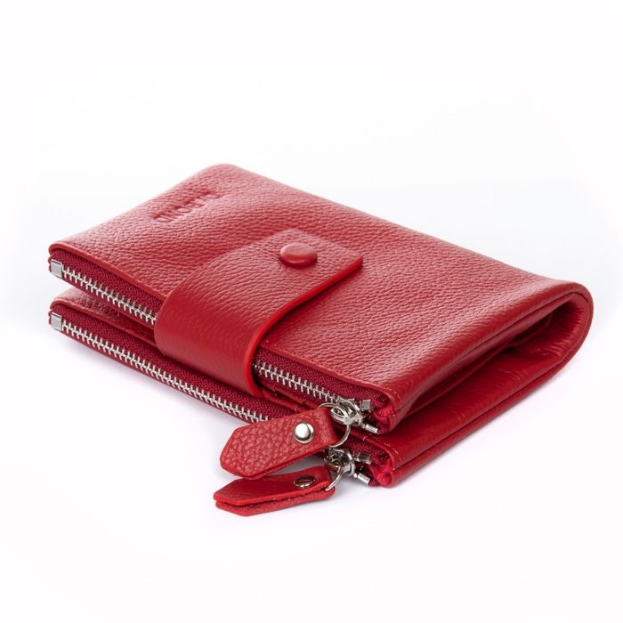 Шкіряний жіночий гаманець Classik DR. BOND WN-23-19 red купити недорого в Ти Купи