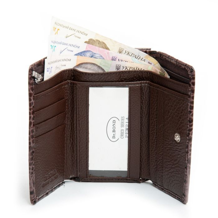 Женский лаковый кожаный кошелек PE DR. BOND PEW214 brown купить недорого в Ты Купи