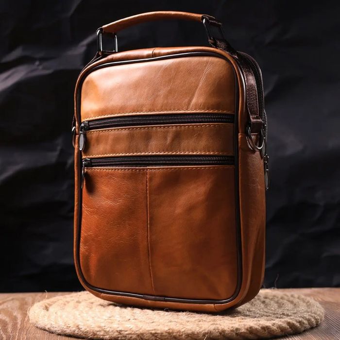 Мужская кожаная сумка через плечо Vintage 21273 купить недорого в Ты Купи