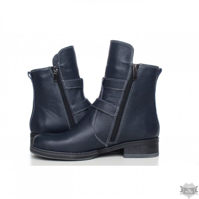 Синие кожаные демисезонные ботинки Villomi Tera-01s купить недорого в Ты Купи