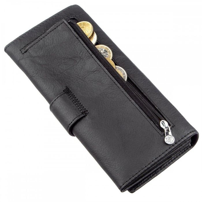 Женский чёрный кошелёк из натуральной кожи Boston 18849 Черный купить недорого в Ты Купи