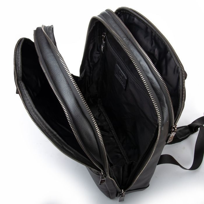 Мужской рюкзак кожаный BRETTON 1650-15 black купить недорого в Ты Купи