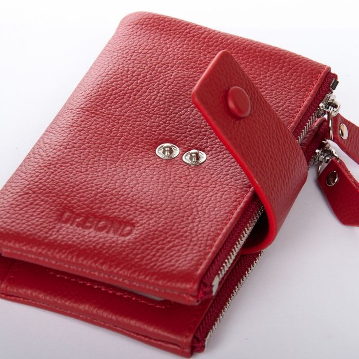 Шкіряний жіночий гаманець Classik DR. BOND WN-23-19 red купити недорого в Ти Купи