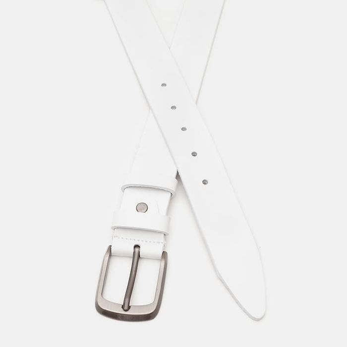 Мужской кожаный ремень Borsa Leather V1125FX06-white купить недорого в Ты Купи