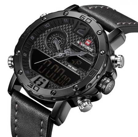 Чоловічий спортивний годинник NAVIFORCE NEXT BLACK NF9134 (1279) купити недорого в Ти Купи