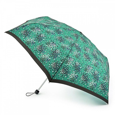 Женский механический зонт FULTON L902-038857 Superslim-2 Emerald Hearts (Изумрудные сердца) купить недорого в Ты Купи